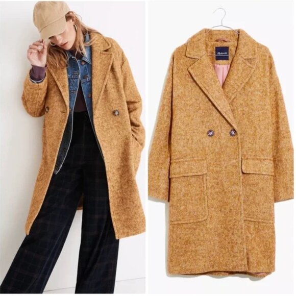 EUC Madewell Averdon Coat in Bouclé Boucle Fabric Sz XXS - Picture 8 of 8